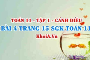 Bài 4 trang 15 SGK Toán 11 tập 1 Cánh Diều